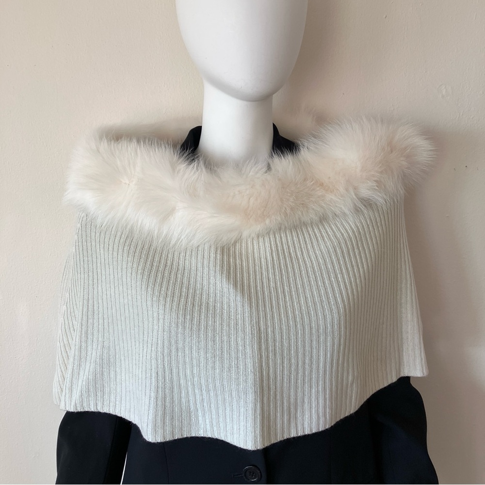 EUC Cassin NewYork eggshell mink/cashmere shrug